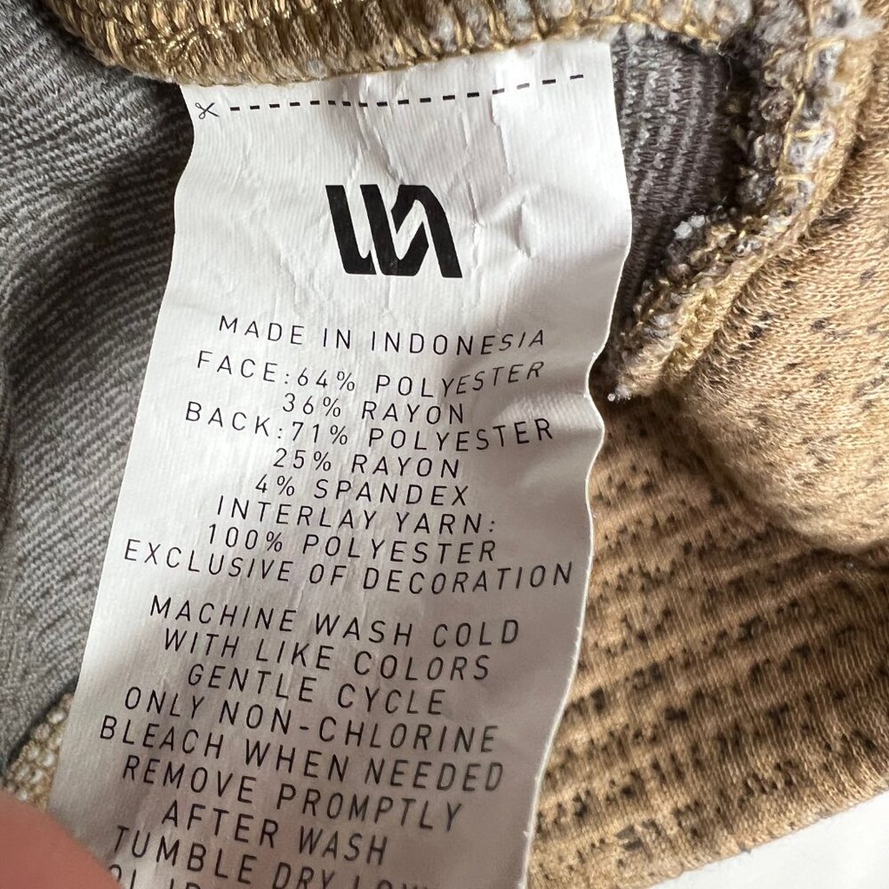 VRST‎ Quarter Zip Sweatshirt Tan Textured Knit Men's Size Large - Picture 3 of 4